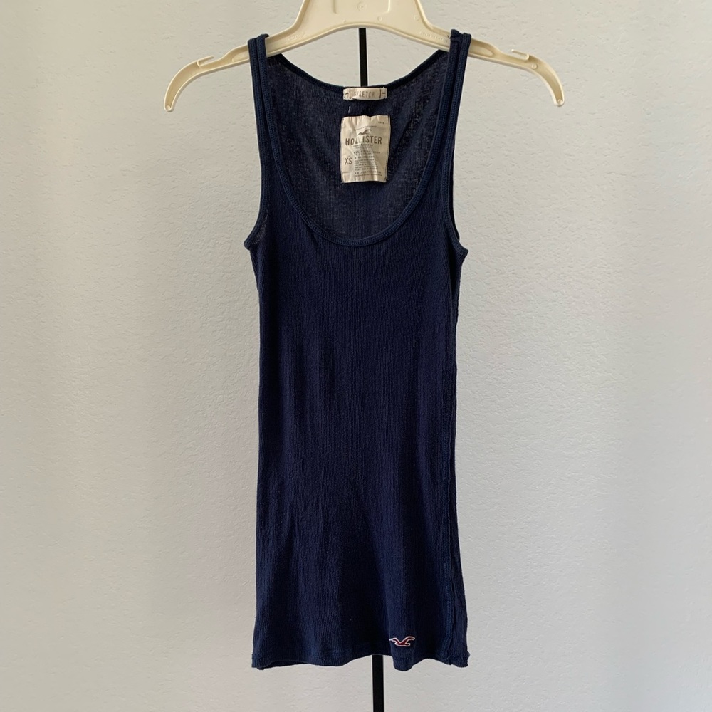 NOT FOR SALE****Hollister Long Navy Blue Tank Top